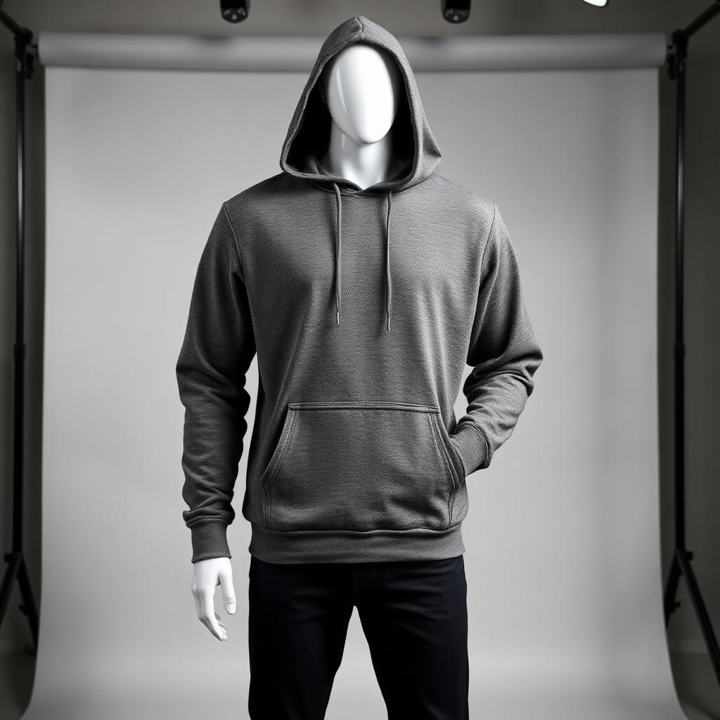 Hoodie — Charcoal Grey, Brushed Fleece
